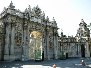 Ornate main gate of the Sultan palace