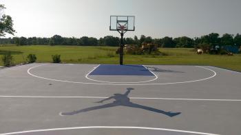 Outdoor Basketball Court Build - Outdoor Designs