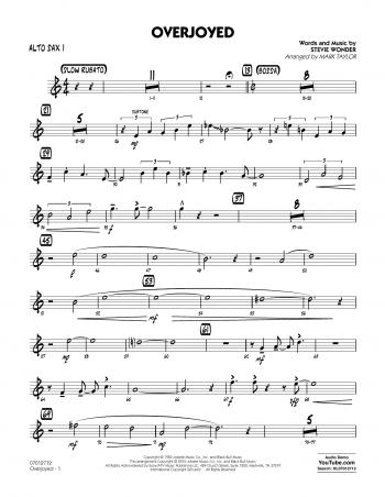 Overjoyed - Alto Sax 1 at Stanton's Sheet Music