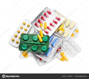 Blister packs with pills — Stock Photo © belchonock #159653890