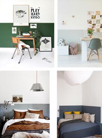 Color Idea: half painted walls - Interior Notes