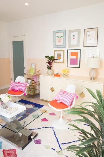 Mr. Kate - DIY Half-Painted Wall and How-To Get Those Straight Lines!