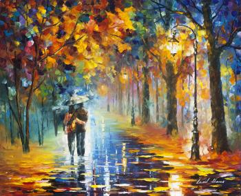 AUTUMN HUG - Palette Knife Oil Painting On Canvas By Leonid Afremov ...