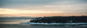 Panoramic Photo Of Island During Golden Hour