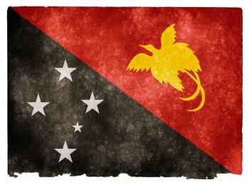 Papua New Guinea Grunge Flag