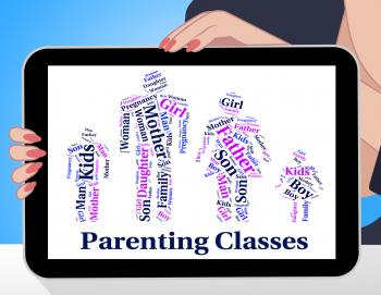 Parenting Classes Means Mother And Baby And Child