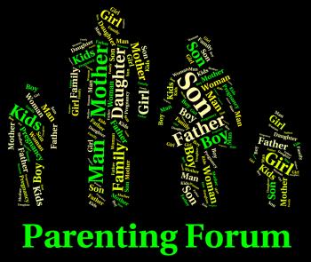 Parenting Forum Means Mother And Baby And Child