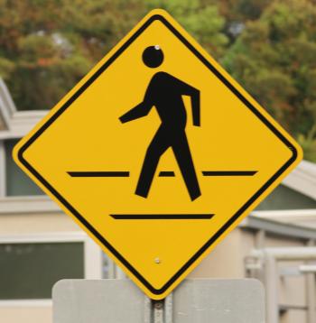 Yellow Pedestrian Crossing Sign Texture - 14Textures