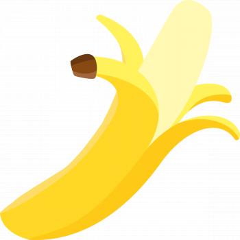 Clipart - Simple Peeled Banana