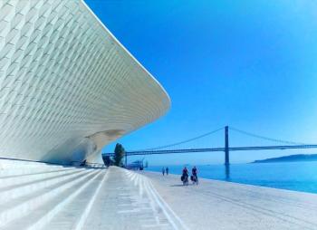 People along the Tagus River - Lisbon - Portugal