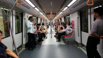 People ride in a MRT train ~ Video Clip #83613737 | Pond5