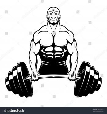 Royalty-free Vector muscle man bodybuilder holding a… #283300928 ...