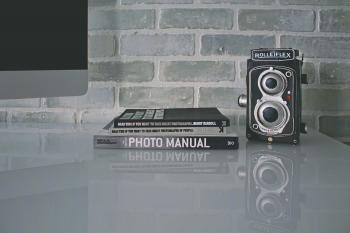 Photo Manual on Gray Table