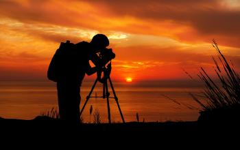 Photographer At Sunset Silhouette Free Stock Photo - Public Domain ...