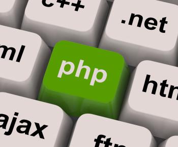 Php Programming Key Shows Internet Development Language