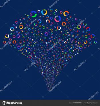 Pie Chart Fountain Stream — Stock Vector © ahasoft #155597088