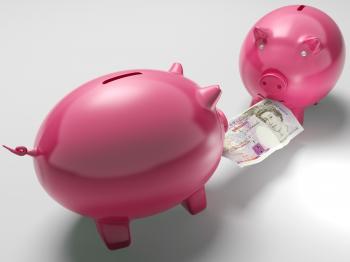 Piggybanks Fighting Over Money Shows Investment Decisions