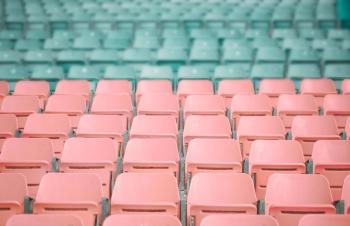 Pink and Blue Stadium Chairs