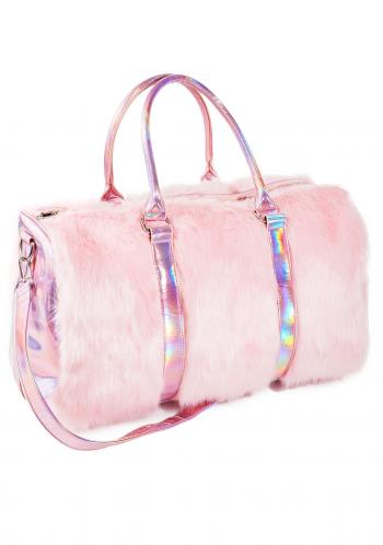 Pink Faux Fur Weekender Bag | Dolls Kill