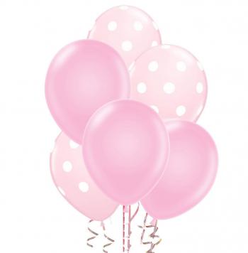 Amazon.com: Polka Dot Balloons 11inch Premium Light Pink and Light ...