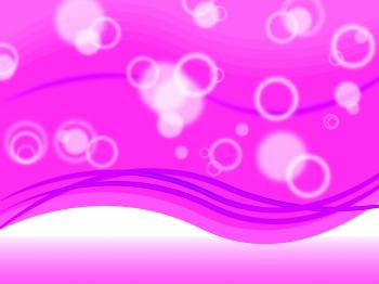 Pink Bubbles Background Shows Circles And Ripples