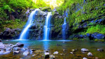 Triple Tag wallpapers: Falls Waterfall Triple Trees Rocks Pictures ...
