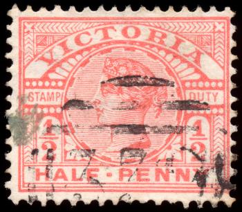 Pink Queen Victoria Stamp