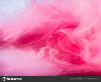 Abstract colored background. Pink smoke, ink in water, the patterns ...