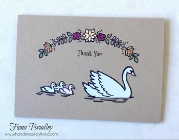 Baby Swan Thanks - Handmade by Fiona