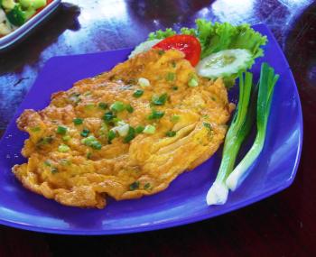 Plain Omelet with Spring Onions