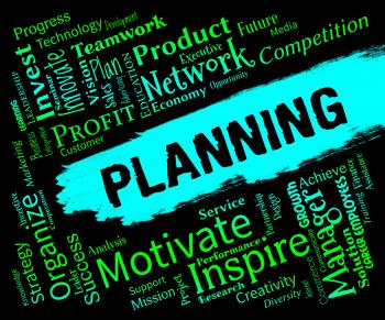 Planning Words Represents Organizer Date And Planner