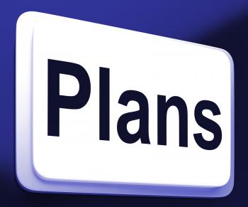 Plans Button Shows Objectives Planning And Organizing