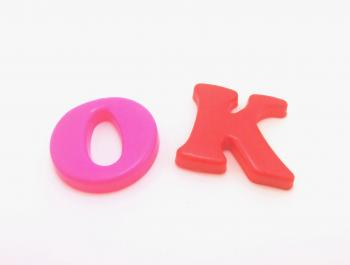 Plastic letters - OK