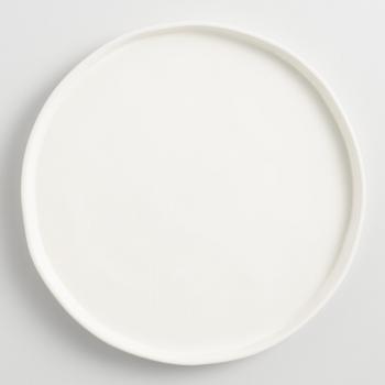 Ivory Organic Rimmed Dinner Plates, Set of 6 | World Market