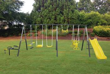 XDP Recreation Rising Sun Metal Swing Set | Hayneedle
