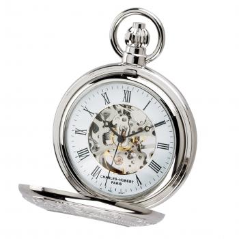 Demi Hunter Case Mechanical Pocket Watch - Chrome – The Getty Store
