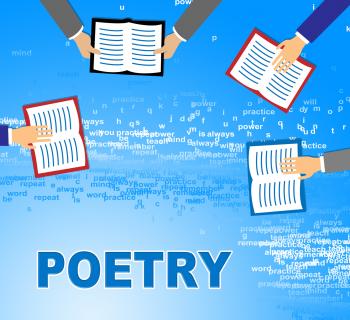 Poetry Books Means Literature Information And Rhyme