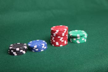 Poker chip stacks