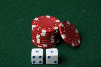 Poker chips and Dice