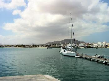Port in Fuerteventura in The Canary Isla