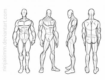 male standing pose (commission sketch) by ninjakimm on DeviantArt