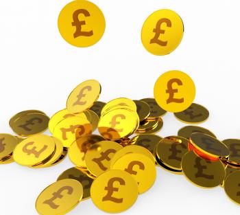 Pound Coins Shows British Pounds And Finance