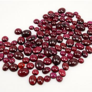100% Natural Semi Precious Garnet Loose Cabochon Marvelous Gemstone ...