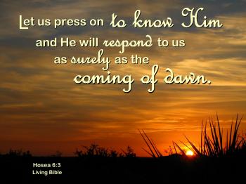 Press On to Know Him