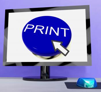 Print Button On Computer For Web Printout
