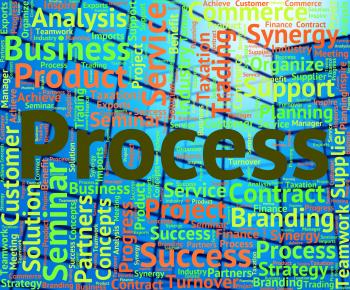 Process Word Shows Processes Words And Undertaking