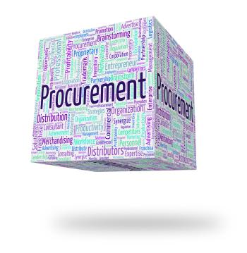 Procurement Word Represents Wordcloud Acquisition And Text