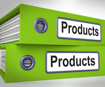 Products Folders Mean Goods And Merchandise For Sale
