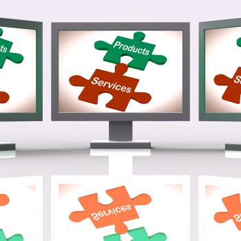 Products Services Puzzle Screen Means Company Goods And Service