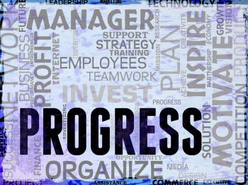 Progress Words Show Betterment Headway And Advancement